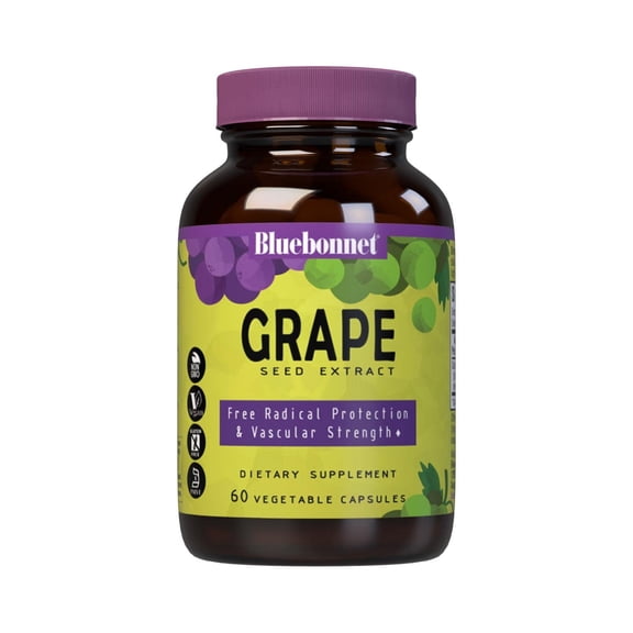 Bluebonnet Nutrition Super Fruit Grape Seed Extract Supplement, 60 Count