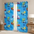 thumbnail image 2 of Homewish Dino Rhombus Race Car 42x63 2-Pack Boys Kids Breathable Extreme Sport Blackout Curtain Set, 2 of 6