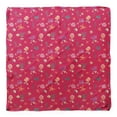 thumbnail image 4 of Bimba Pink Shell & Starfish Ocean Printed Pure Silk Scarf Neck Wrap Summer Hair Bandanas For Women 40 x 80 Inches, 4 of 6