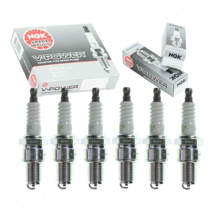 6 pc NGK 7548 V-Power Spark Plugs for 09482-00519 09482-00564 818 E3.31 RN2C Ignition Wire Secondary