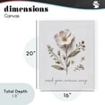 thumbnail image 4 of Stupell Industries Shabby Chic Pressed Flower Wash Worries Away Canvas Art, 16 x 20, by Lettered and Lined, 4 of 8