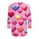 thumbnail image 5 of RKSTN Valentines 3/4 Sleeve Tops for Women Oversized Crewneck Valentine's Day Graphic Printed Short Sleeve T Shirt Womens Casual Round Neck Loose Comfy Loves Heart Print Three Quarter Sleeve Shirts, 5 of 6