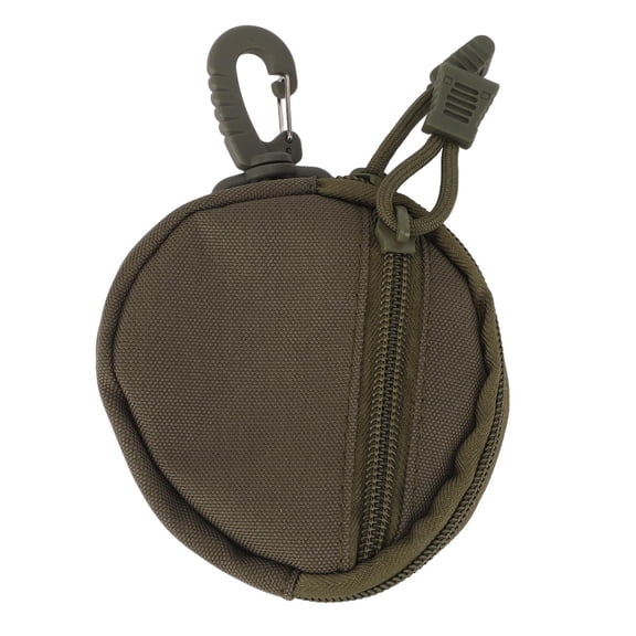 Xirurus Coin Pouch & Keychain, Large Capacity Green Zipper Wallet, Durable Canvas with Lanyard, Drop-Proof Fashion Sporty Style