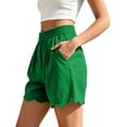 thumbnail image 6 of ByworldtasicNo Boundaries Women's Cotton Shorts Summer Swimsuit Cover Up High Waisted Casual Beach Shorts, 6 of 6