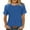 Blue, variant on Posijego Women's Plus Size T-Shirts Plain Short Sleeve Classic Tee S-5XL Womens Casual Crewneck Summer Tunic Tops