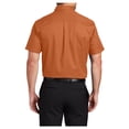 thumbnail image 2 of Yellow Rooster Men's Short Sleeve Easy Care Shirt Texas Orange/Light Stone XS, 2 of 6