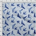 thumbnail image 4 of oneOone Cotton Silk Dark Blue Fabric Asian Japanese Bird Diy Clothing Quilting Fabric Print Fabric By Yard 42 Inch Wide, 4 of 5