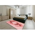 thumbnail image 5 of Ahgly Company Machine Washable Indoor Square Transitional Pastel Pink Area Rugs, 3' Square, 5 of 7