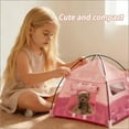 thumbnail image 4 of Miniature Cute Tent - 1:12 Miniature Camping Model Tents, 7.2 Inch Realistic Doll House Tent for Action Figure Decoration, Photography Props & Miniatures Scene Accessories (2pc Pink), 4 of 6