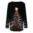 thumbnail image 6 of VKOYWKM Womens Tops Christmas Long Sleeve T-Shirt Christmas Tree Graphic Tees Fall Tops Holiday Crew Neck Xmas Pullover Sweatshirt, 6 of 6