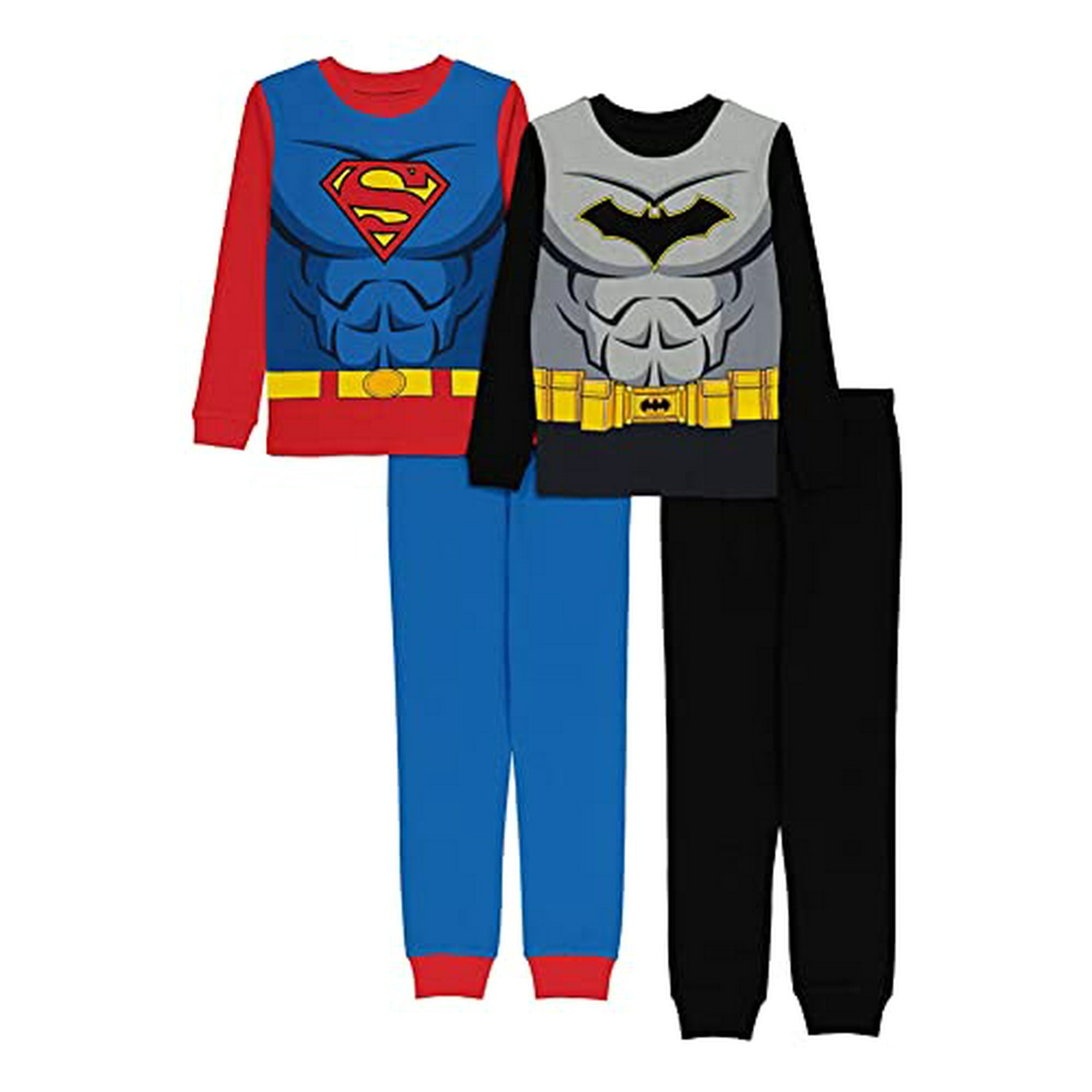 DC Comics Boys Big Justice League Pajama Set BAT and SUPE 6