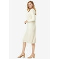 thumbnail image 3 of Jessica London Women's Plus Size Cable Sweater Dress, 3 of 6
