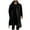 Black, variant on Men's Notched Collar Trench Coat Double Breasted Long Winter Coats Windbreaker Over the Knee Woolen Coat Jacket Navy