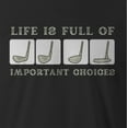 thumbnail image 2 of 9 Crowns Men's Unisex Graphic Tee Golf Choices Funny T-shirt (Small, GolfChoices-Black), 2 of 3