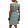 thumbnail image 5 of Vestido de verano WIHOLL 2025 sin mangas, verde primavera para mujer, 5 of 5