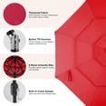 thumbnail image 6 of TINKLE WELL 9.2FT Outdoor Solar Umbrella with 32 LED Lights, 3-Tier with Tilt & Easy Crank Market Umbrella for Backyard & Beach, Red, 6 of 8