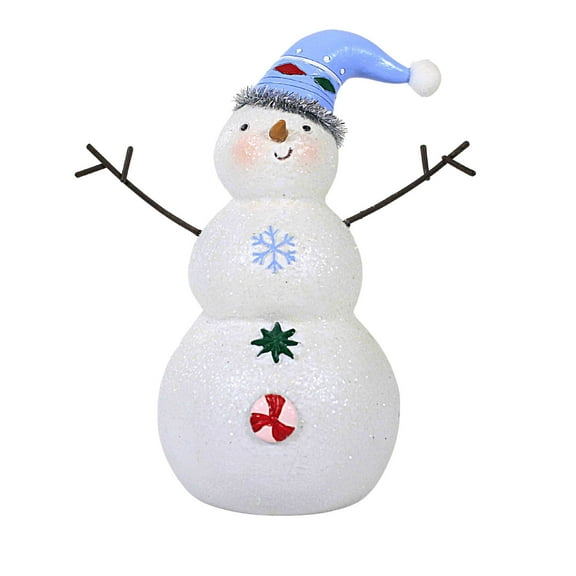 Ganz Peppermint Snowman Figurine - One Figurine 6 Inch, Polyresin - Tinsel Snowflake Mx188103