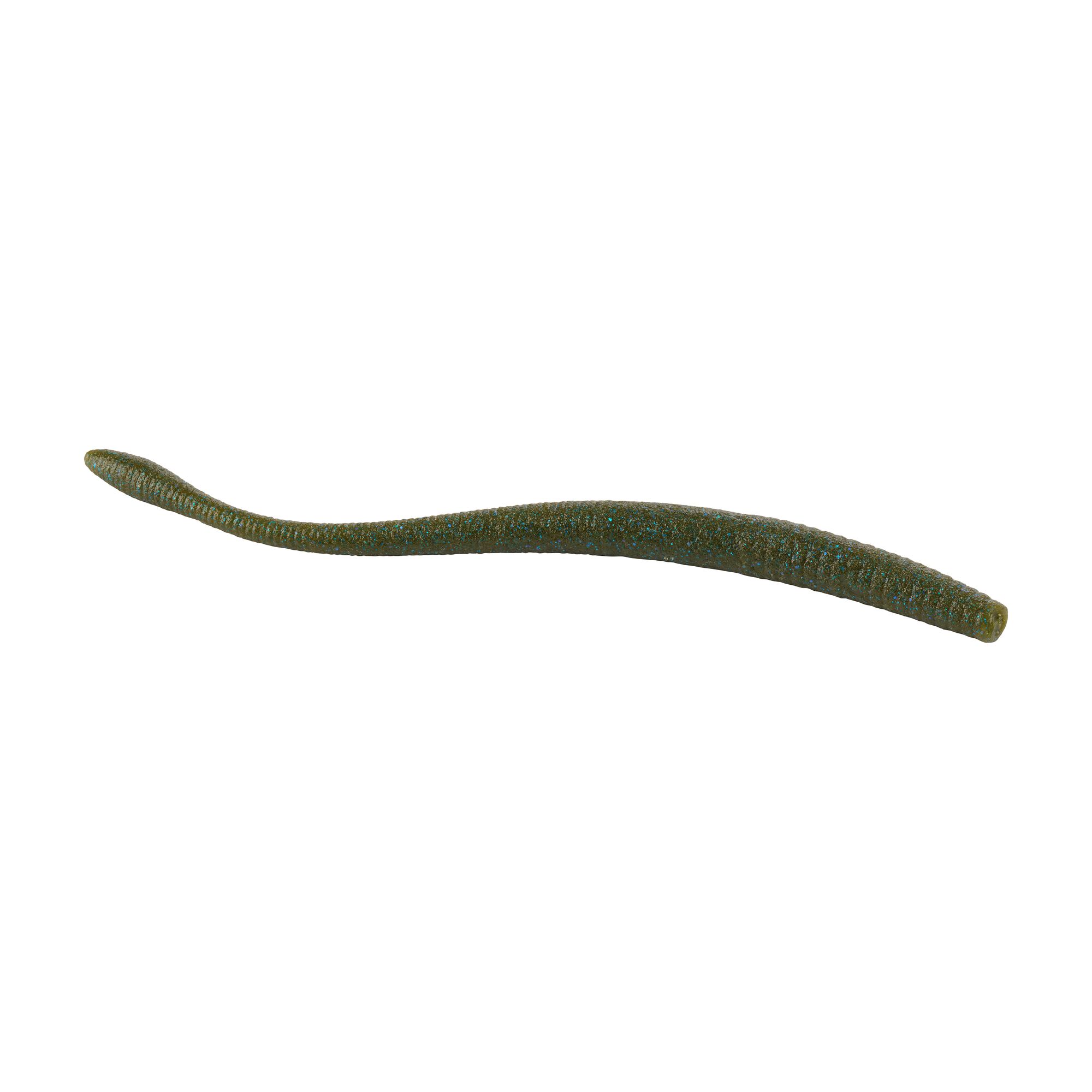 Berkley PowerBait MaxScent Fishing Lure, 7 in, Green Pumpkin Moondust (10-count)