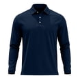 thumbnail image 5 of Hngshg Mens Tee Shirts Casual Button Up Collared Pullover Tops Dressy Long Sleeve Solid Color Golf T-Shirts, 5 of 7