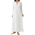thumbnail image 1 of Vestido largo casual de manga larga con mangas largas para mujer Tomshoo Blanco M, 1 of 7