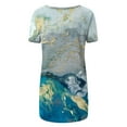 thumbnail image 4 of Hauts d'Été jovatis Tendance pour Femmes, Col Rond, Hauts Amples, Blouse Décontractée à Imprimé, Manches Courtes, 4 of 5