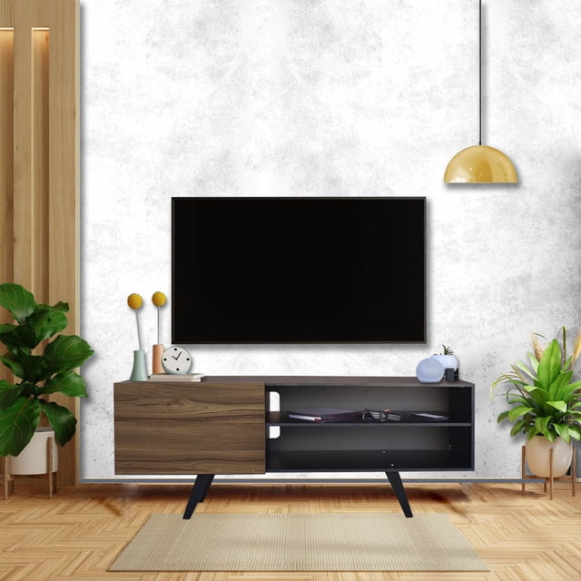 Centro de Entretenimiento Hogare Madrid para TV de hasta 55 Negro Parota