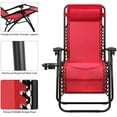 thumbnail image 4 of Devoko 2 PCS Zero Gravity Chair Outdoor Lounge Patio Chair Camp Reclining Lounge Chairs, Red, 4 of 6