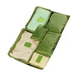 thumbnail image 2 of Bolsa de viaje de 6 piezas, impermeable, para guardar equipaje, cubos de embalaje para maletas, color verde, 2 of 12