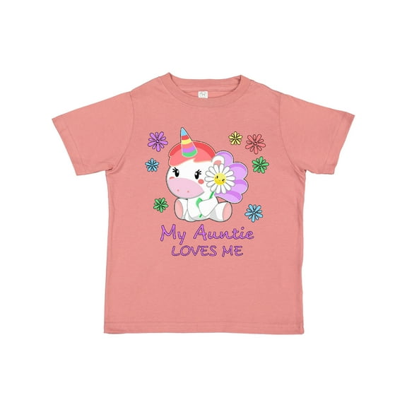 Inktastic My Auntie Loves Me Cute Unicorn Boys or Girls Toddler T-Shirt