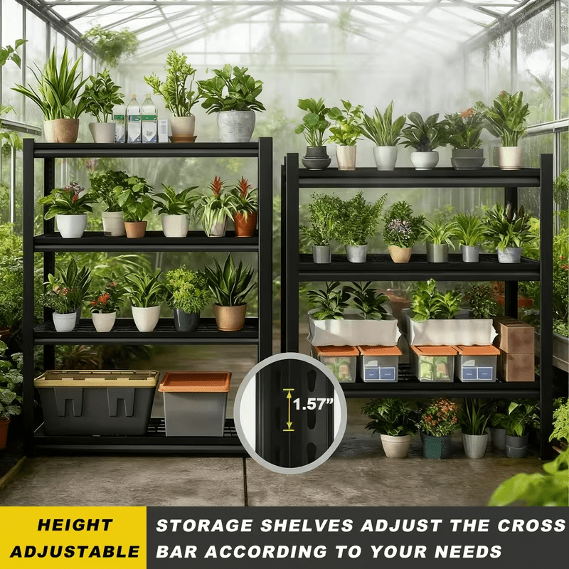 AISWORD 4-Tier Heavy Duty Garage Storage Shelves,2240 LBS Capacity Adjustable Metal Shelving Unit,Utility Rack for Warehouse,Pantry & Closet,40"W x 20"D x 60"H