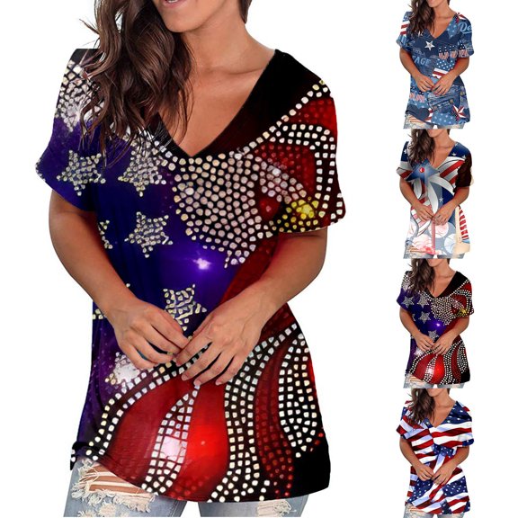 Fesfesfes Women Plus Size T Shirts Women Crewneck Print Tees Short Sleeve T Shirt Blouse Loose Tops Work Tops 18(XXXXXL)