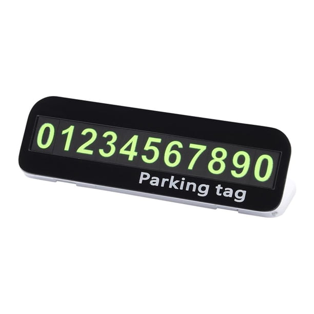 Scienceny Etiqueta de estacionamiento de coche, tarjeta de estacionamiento temporal, números luminosos, soporte de teléfono, aviso de coche, placa de Cámaras de salpicadero de coche Scienceny VI005500-00