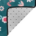 thumbnail image 3 of DouZhe Tapis de Zone Motif Fleurs de Printemps Mignon Antidérapant Lavable en Machine, Style Abstrait Vert, 63x48 Pouces, 3 of 6