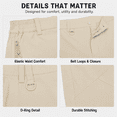 thumbnail image 5 of YAPPO Men's Lightweight Hiking Pants, Quick-Dry 4-Way Stretch Water-Resistant Outdoor Work Pants with 4 Pockets, 5 of 9