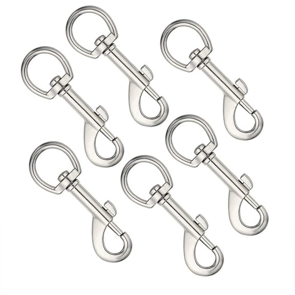 Dog Leash Clasp Heavy Duty Snap Hooks Clips Pet Leashes Spring Buckle for Linking Pet Collar 6pcs