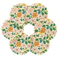 thumbnail image 7 of Yayeee 6 PCS Drink Coasters with Holder Set Woven Absorbent Round Tabletop Hot Pad, Retro Orange Floral, 7 of 7