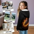 thumbnail image 7 of Chririnla Flame Football Fleece Pullover for Youth and Boys - kids Fuzzy Sweatshirts Comfy Casual Loose Hoodie for Travel and Daily Use, 7 of 7