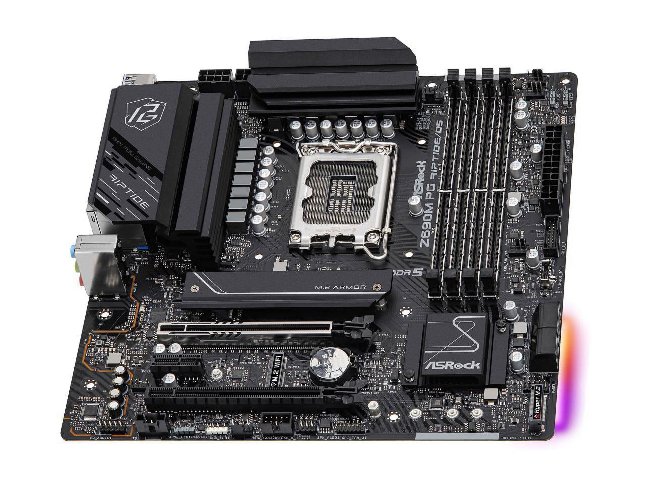 ASRock Z690M PG RIPTIDE/D5 LGA 1700 (14th,13th,12th Gen) DDR5 Intel Z690 SATA 6Gb/s Micro ATX Intel Motherboard