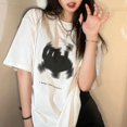 thumbnail image 5 of Camisetas de manga corta con estampado estético para mujer, Tops básicos de calle Y2k, camisetas informales Harajuku góticas con cuello redondo, ropa de verano, 5 of 5