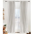 thumbnail image 1 of Cortinas 100% opacas de lino, 260 x 260 cm, color beige, 2 paneles, 1 of 8