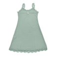 thumbnail image 2 of Krdevn Women Ribbed Lace Cami Nightgown Button Front Slim Fit Mini Sleep Dress Solid Breathable Loungewear,Light Green, 2 of 5