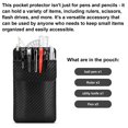 thumbnail image 4 of Leather Pocket Protector for Men: A Multi Purpose pocket protectors for shirts - Carbon Fiber Pattern Pocket Protector for Lab Coats | Pocket Pen Holder Accommodates Work Tools Such as Pens, 4 of 4