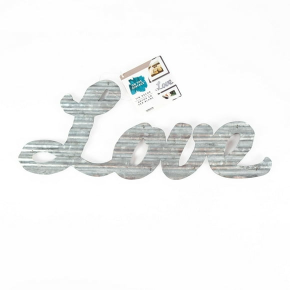 On the Surface™ Art mural décoratif en fer-blanc « Love »