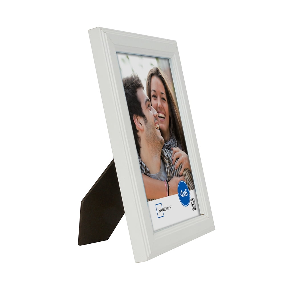 (4 pack) Mainstays – 4x6 Picture Frame – White Step Program Tabletop Photo Frame
