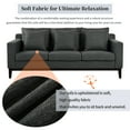thumbnail image 3 of Harper & Bright Designs 3 Seat Sectional Sofa for Living Room, Modern Upholstered 3 Seat Couch with Wooden Legs, Charcoal, 3 of 11