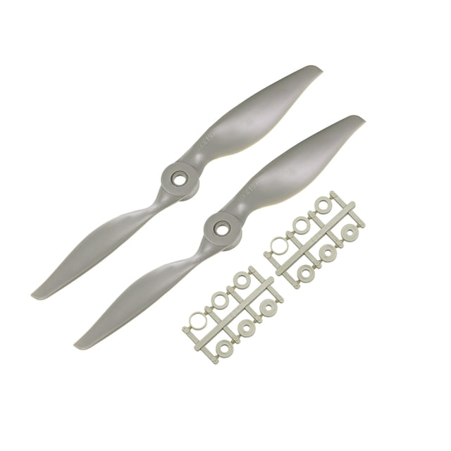 Hélices RC CW 8x6 Pulgadas 2-Palas para Avión Nylon Gris 2Pcs con Anillos Adaptadores