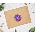 thumbnail image 2 of Darling Souvenir Round 45 Pcs Floral & Vines Border Purple Thank You Stickers Envelope Seal-1.6 Inches, 2 of 4