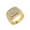 Gold, variant on Men's Stainless Steel Hip Hop Luxury Full Of CZ Exaggerated Ring Silver Plated Size 12