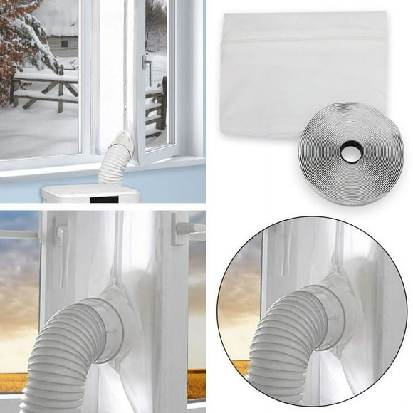 Portable Air Conditioner Window Vent Kit For Universal Sliding Window Seal, Increase Cooling Performance & Reduce Energy Consumption, Adjustable Length 400cm, Full Sealing Waterproof, Easy To Install