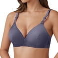 thumbnail image 2 of Lixiuxyad Wirefree Bras For Comfortable Support NonPadded Underwire Everyday TShirt Bra Soft Cup Full Coverage,Bras for Women Blue 40, 2 of 6